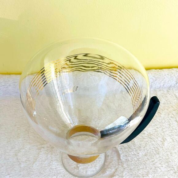 Vtg Pyrex 1960's Mid Century Modern Coffee Carafe Gold Accents No Lid Coffee Pot - Picture 5 of 7